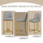 Ensemble de 2 chaises de bar de style moderne avec une conception simple, des tabourets hauts confortables au design créatif et des chaises de salle à manger flexibles convenant aux bars, aux restaurants ou aux comptoirs de cuisine-388635378