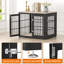 Mobilier de cage robuste pour chien, table de bout décorative pour animal de compagnie, meubles de chenil en bois pour l'intérieur-91299049-101092132