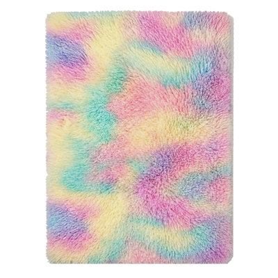 Pink Rug Plush Soft Shag Rug Ideal for Living Rooms, Bedrooms, and Children's Rooms