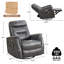 Fauteuil inclinable électrique de 35 po en cuir végétalien avec massage et chaleur -1941820422