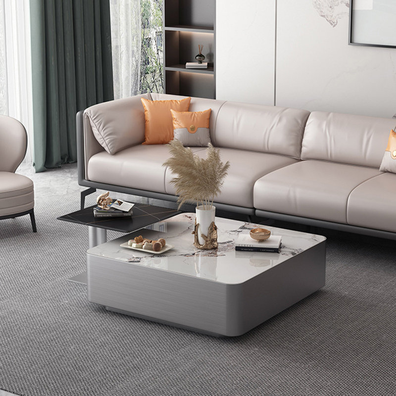 Ensemble de tables basses Creative, Argent argent
