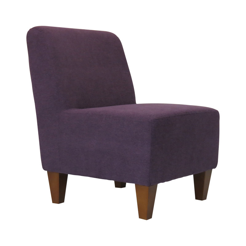Wadhurst Upholstered Slipper Chair, Toulan Eggplant Twill, Brown