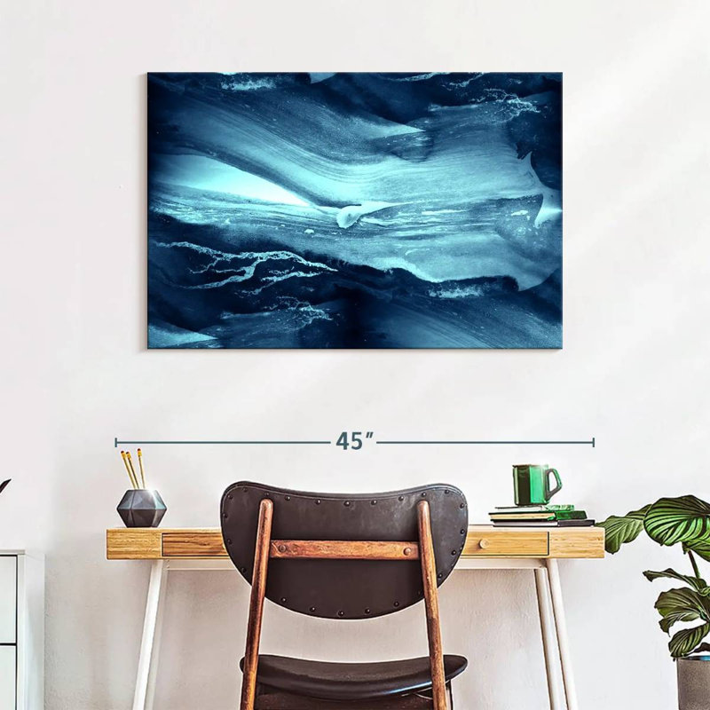 Avery Sleek Abstract Waves, 26" H x 39" W