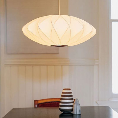 Luminaire suspendu moderne en soie blanche Kintsugi, plafonnier minimaliste pour salle à manger, chambre à coucher et entrée