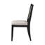 De 2 chaises de salle à manger rembourrées en gris et noir, base robuste en contreplaqué, siège de 19 pouces, matériau, base rectangulaire, revêtement, mobilier de chambre