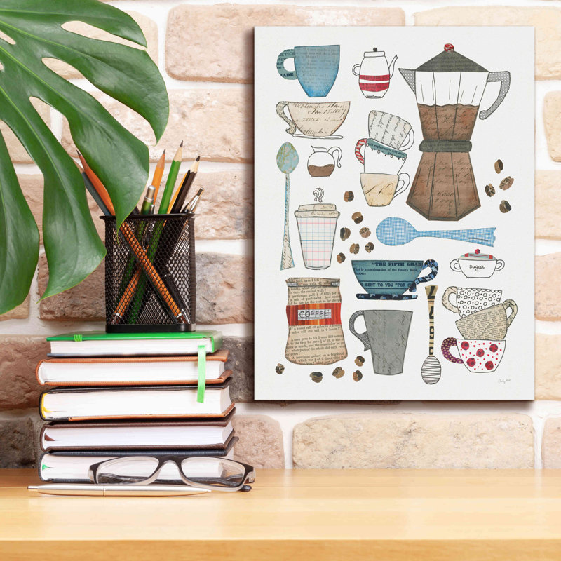 Impression de tableau Carley Coffee I V2 sur toile par Courtney Prahl, H 16 po x l 12 po x P 0,75 po