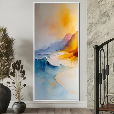 Azden, vagues océaniques sur le minimalisme, paysage côtier I - décoration murale désert