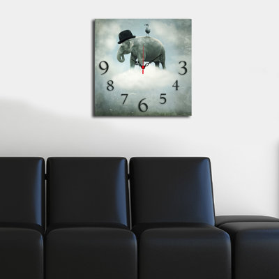 Horloge murale élégante 15,7 po x 15,7 po | 100% panneau de fibres à densité moyenne, épaisseur: 0,2 pouce | Décoration élégante pour le salon, la chambre à coucher et le bureau | Design moderne avec une esthétique minimaliste