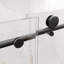 Porte de douche sans cadre l 56 à 60 po x H 76 po, porte de douche coulissante avec cabine de douche en verre trempé épais de 5/16 po (8 mm) de qualité supérieure, noir mat chromé avec tampon, kd-125502005