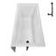 Baignoire en alcôve en acrylique blanc brillant avec drain extérieur 66 po x 32 po Streamline-101699450