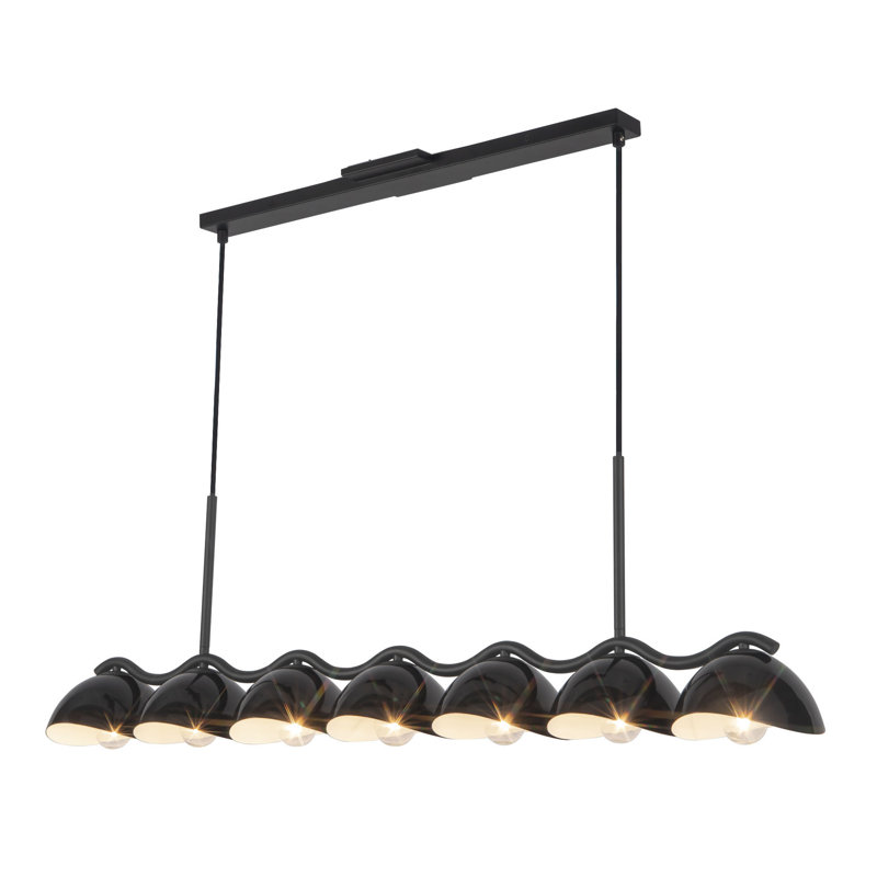 Atlas 42-in Black Linear Pendant