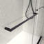 Porte de douche double coulissante noire mat sans cadre 6076 pouces avec fonction de fermeture douce réglable en verre trempé de 8 mm avec Nano facile à nettoyer et anti-déflagrant