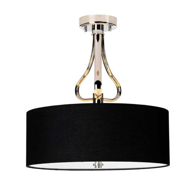 Partone Glass Semi Flush Mount