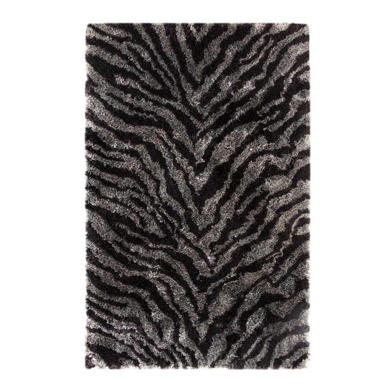 Tapis mauve/argenté Safari, Rectangle 8 pi x 10 pi