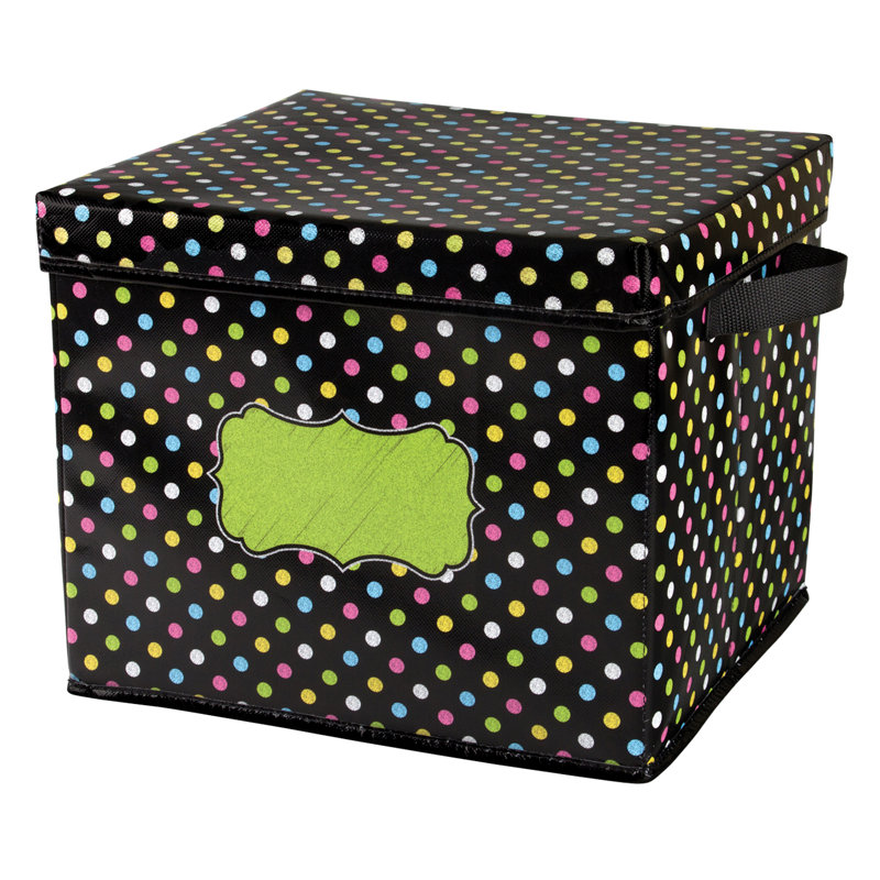  Boîte de rangement Chalkboard Brights avec couvercle, paquet de 2