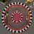 The Blitzen Round Beaded Placemats Set with Floral Center and Striped Border for Dining & Christmas Decor