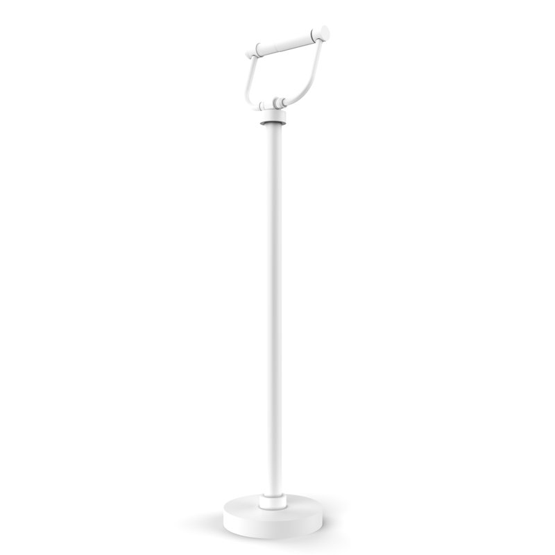 Free Standing Toilet Paper Holder, Matte White