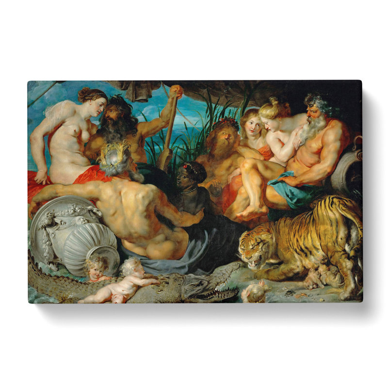 The Four Continents by Peter Paul Rubens - Wrapped Canvas Painting, 35cm H x 50cm W x 3cm D
