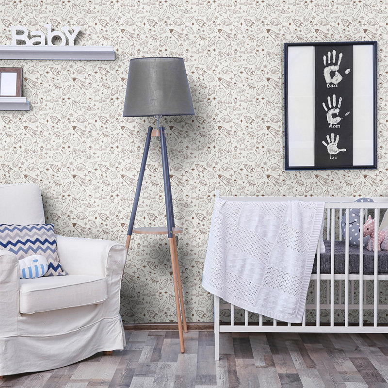 Waseca Space Baby Removable Peel and Stick Wallpaper Panel