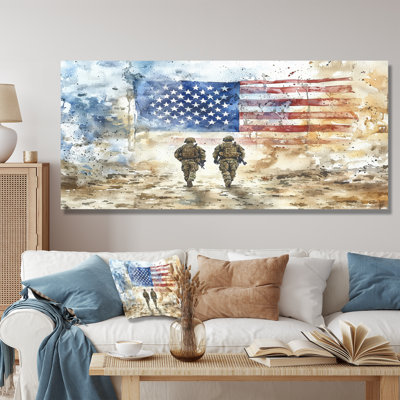 Memories Of Withdrawal From Afghanistan II - Modern Metal Art Print, USA Patriotist Metal Wall Art