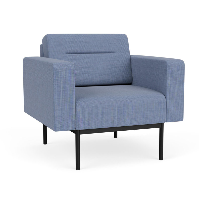 Chaise d'invité de réception Darsey, Without Power, Chambray Light Navy, Black
