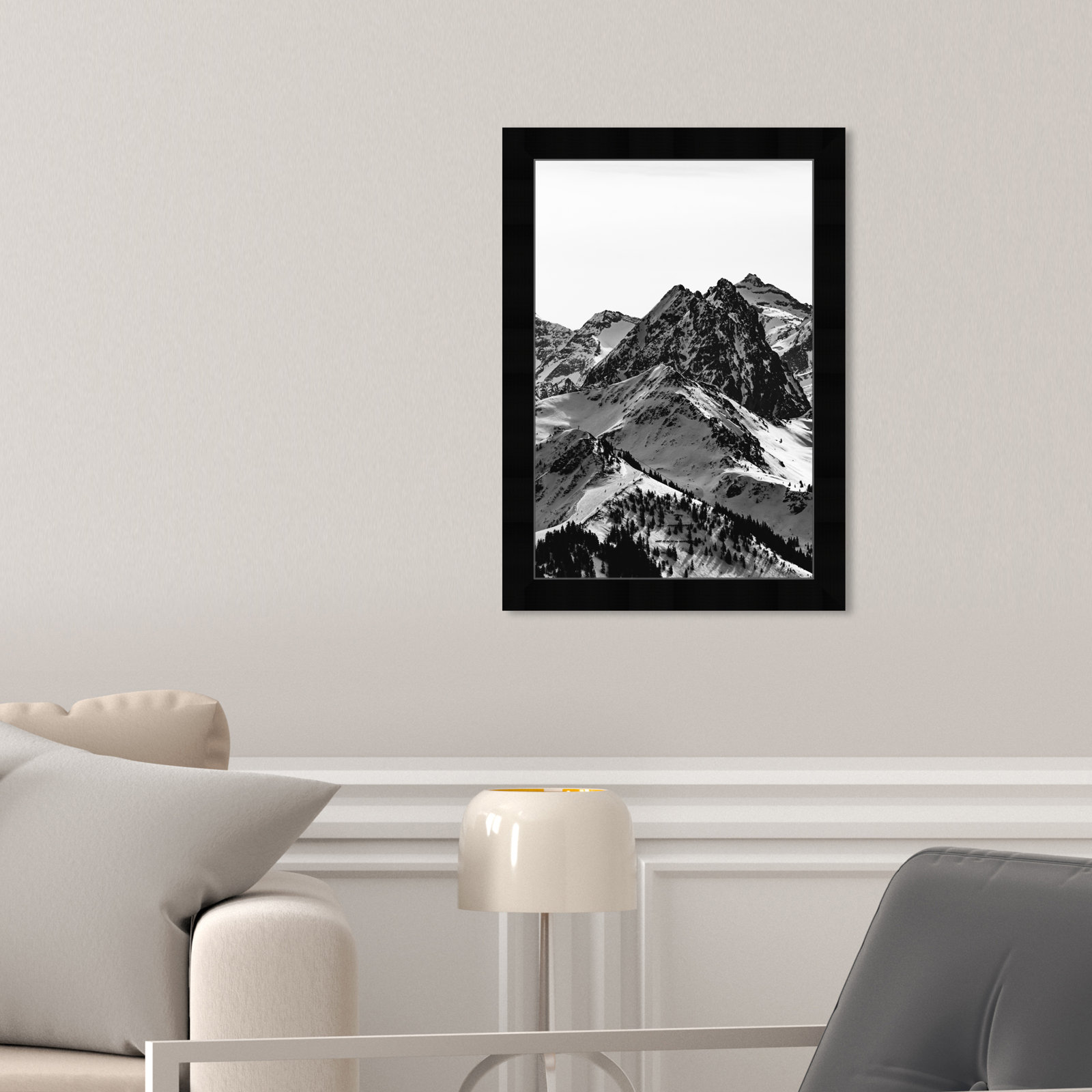 Up the Mountain Print by Oliver Gal, 17" H x 12" W x 0.5" D, Black