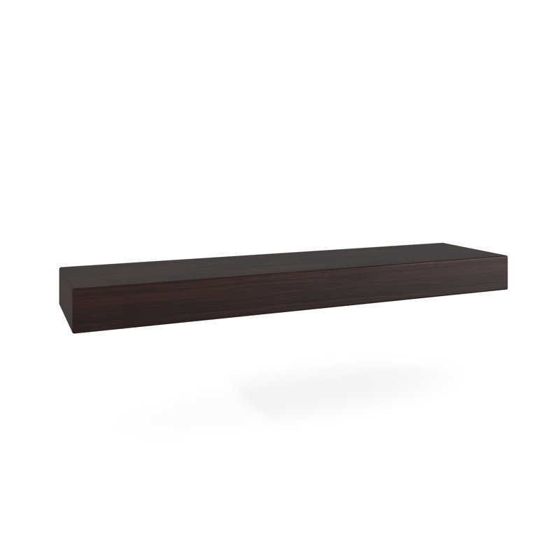 Aru Teak Floating Shelf, 2" H x 24" W x 6" D