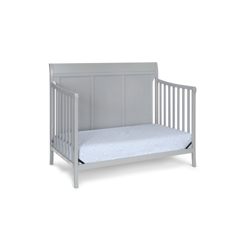 Lit de bébé convertible Shailee 4 en 1 gris, Gray