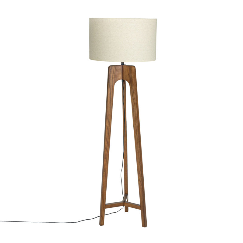 Manetta 63'' Brown Tripod Floor Lamp