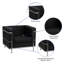 Fauteuil en similicuir avec barre double-407295055