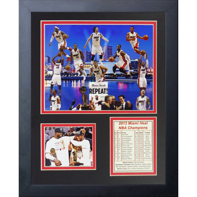 2013 Miami Heat NBA Champions Framed Memorabilia