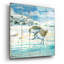 «Shoreline Sandpipers II» par Paul Brent, art en verre acrylique Wal-1891294444