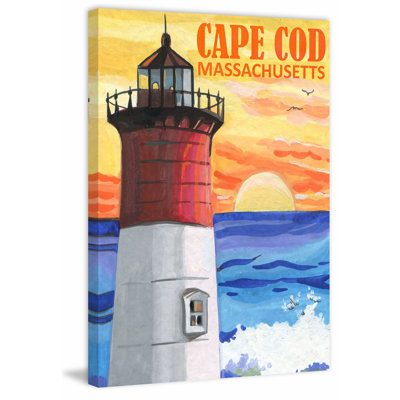 Cape Cod Lighthouse - Wrapped Canvas Painting