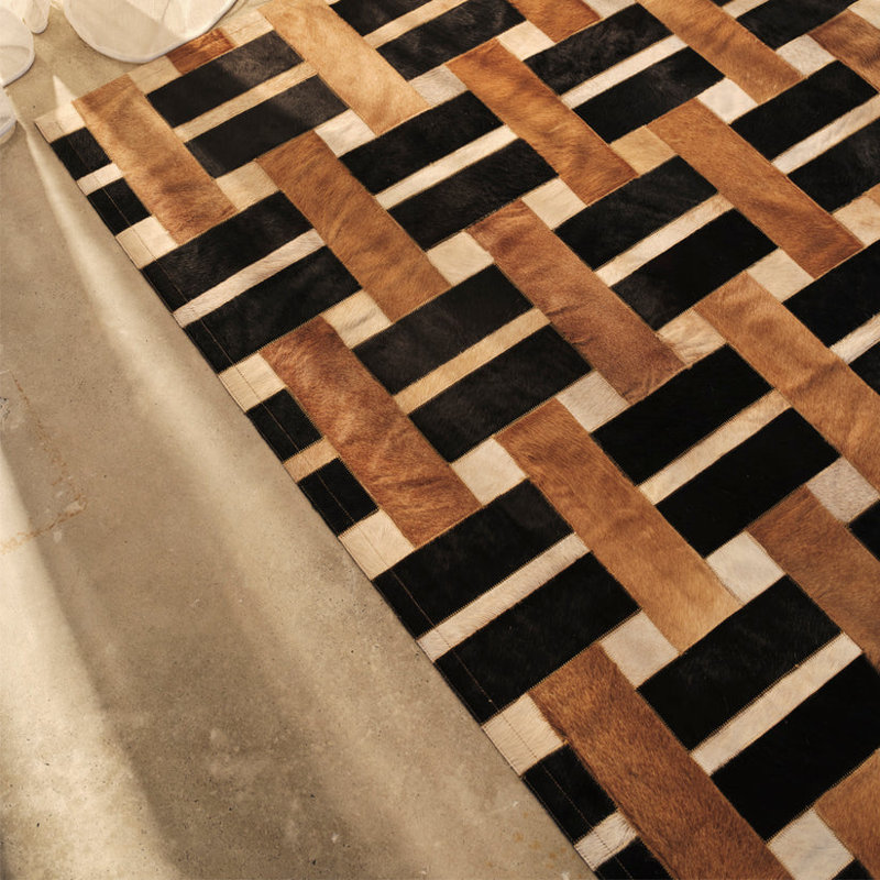 ART HIDE X GREG NATALE Area Rug, Caramel, Rectangle 9' x 12'3"