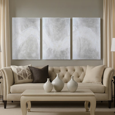 Snowdrift I  -Custom Wrapped Gallery Canvas - 3 Pieces