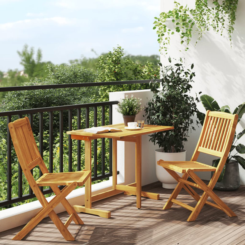 Cojo 2 - Person Wood Patio Dining Set with Rectangular Table