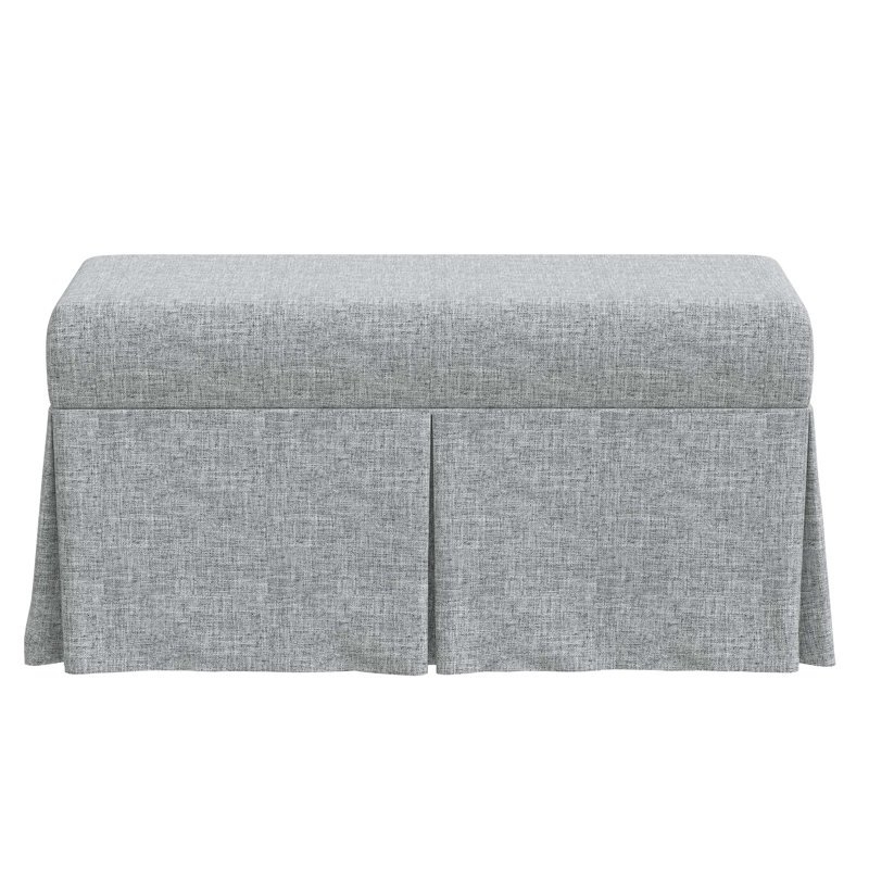 Wyatt Upholstered Storage Bench, Zuma Pumice Textured Linen