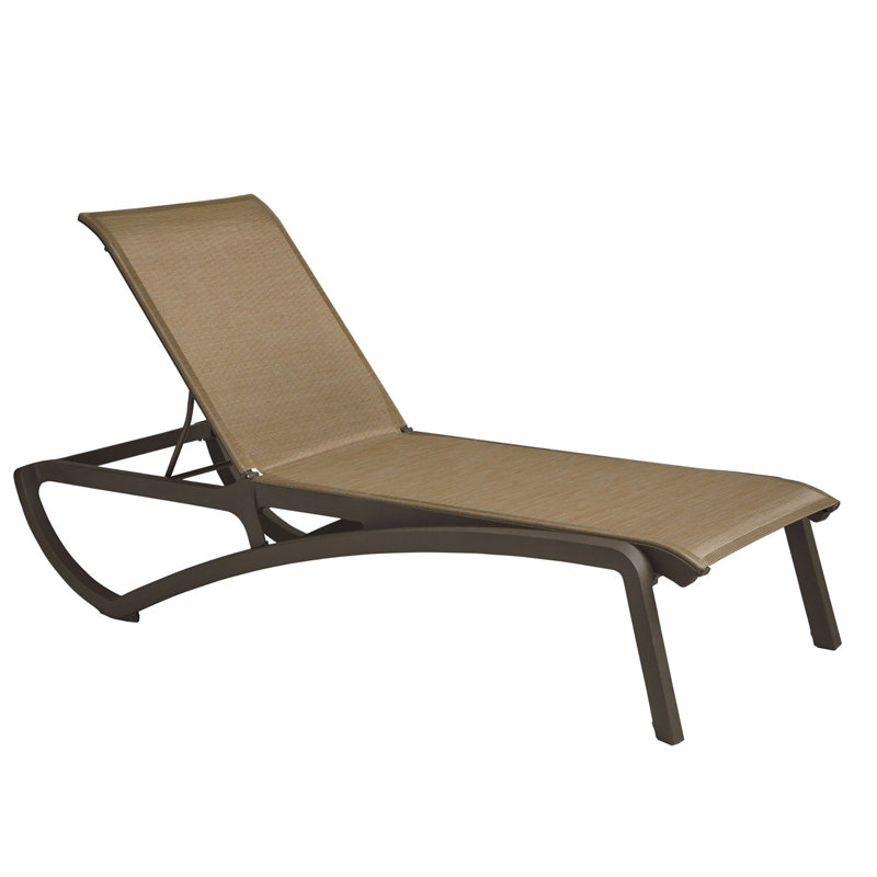 Chaise longue inclinable 32,5 po Sunset, Bronze, Taupe