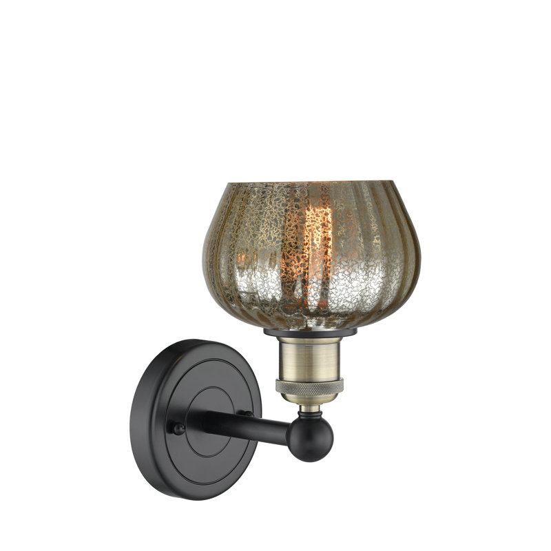 Canute Armed Sconce, Mercury, Black Antique Brass