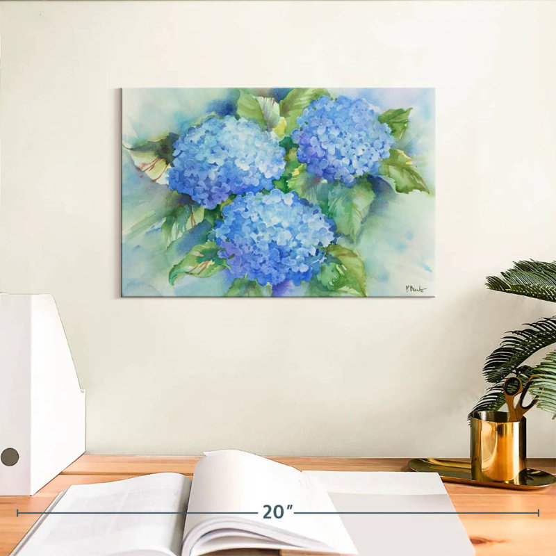 Harnek Sky Blue Hydrangeas, 8" H x 12" W