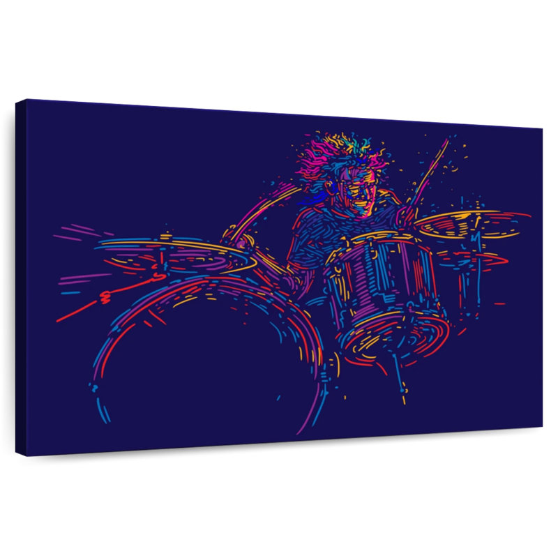 Abarca Abstract Drummer, 20" H x 30" W