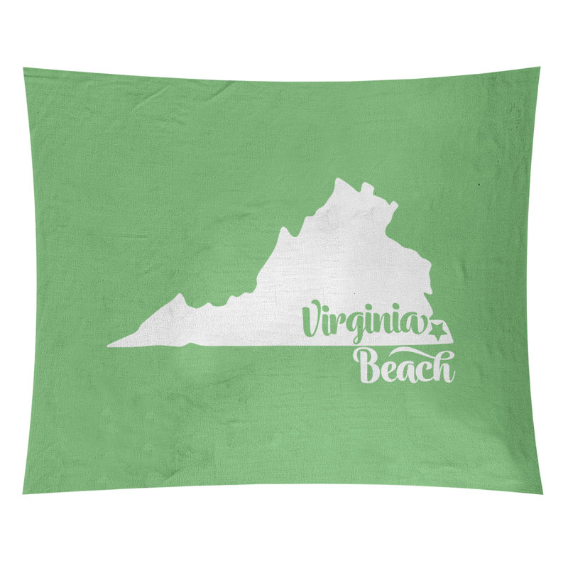 Tapisserie de Virginia Beach, H 27,5 po x l 37,5 po, Vert