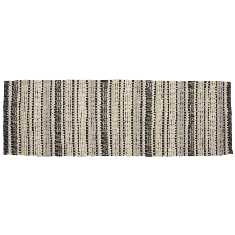 Jalik Cotton Striped Indoor Rug, Runner 2' x 6'