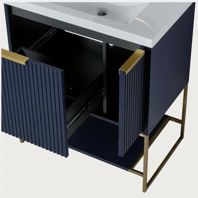 30 Inch Freestanding Bathroom Vanity With Resin Basin,30x18(BVA 01130NB-1)