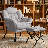 Upholstered Lazy Chair with Ottoman, Modern Accent Lounge Chair Reading Armchair with Footrest and Side Pocket-1083200952