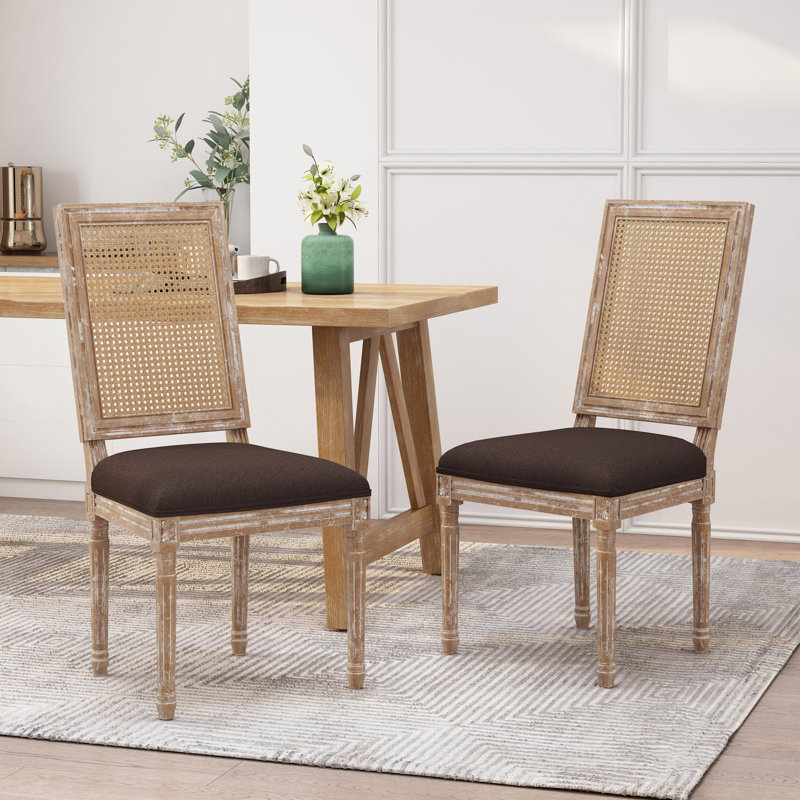 Chaise de salle à manger, Brun, Naturel