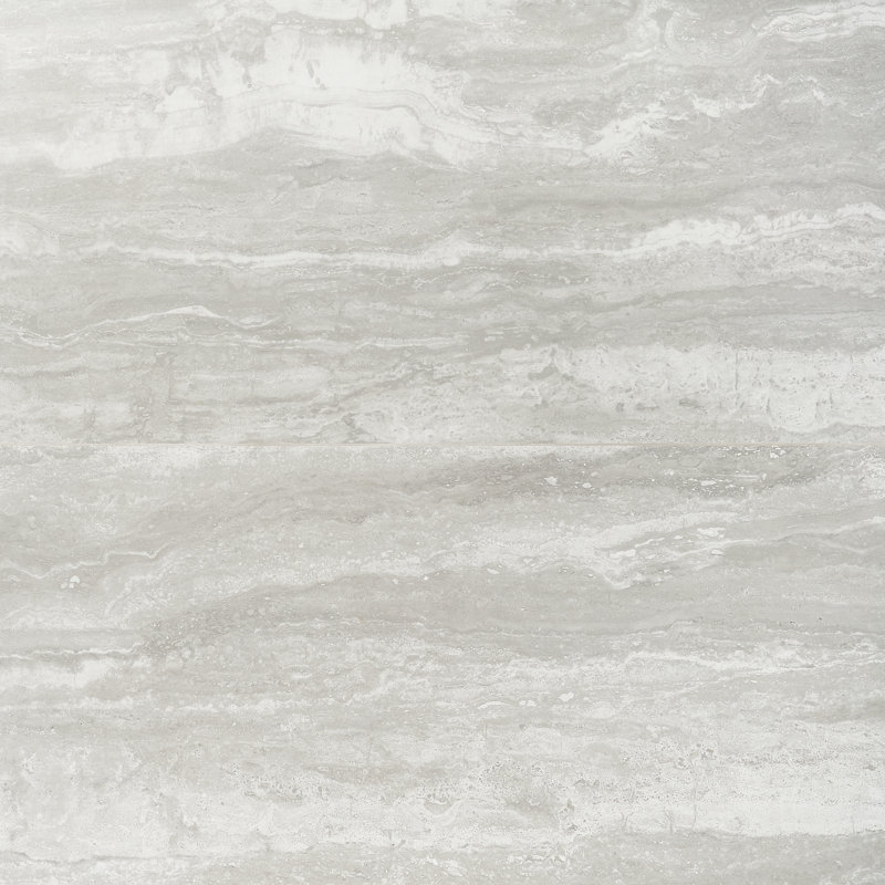 Core Travertine 24" x 48" Porcelain Stone Look Wall & Floor Tile, Gray