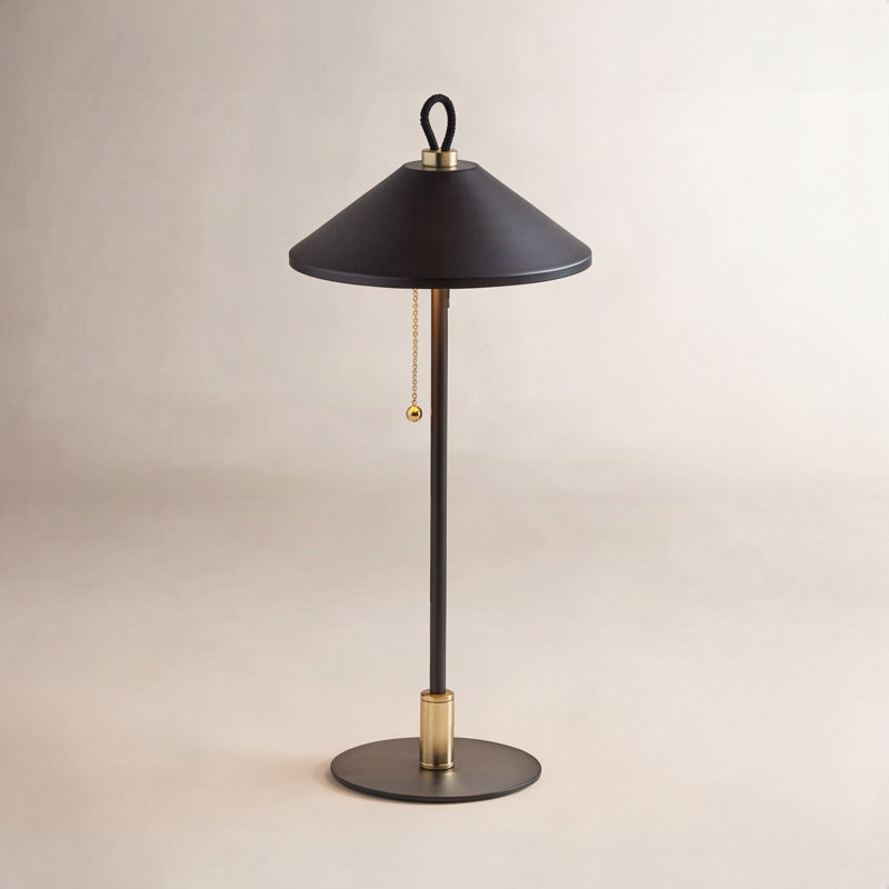 Lampe de bureau en métal Abington, Noir, Noir