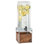Mid-Century 3 Gallon Square Beverage Dispenser with Walnut and Base and Ice Chamber