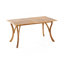 Table de salle à manger d'extérieur rectangulaire en bois massif de 59 pouces-321277373